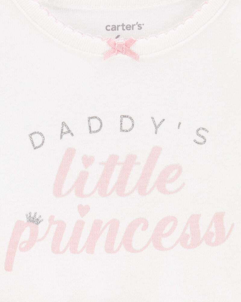 Baby 2-Piece Daddy's Princess Bodysuit & Tutu Pant Set, image 2 of 3 slides