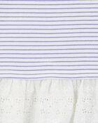 Baby Striped French Terry Sweater - Blue, image 2 of 3 slides