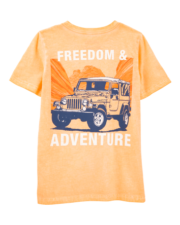 Kid Jeep Graphic Tee - Orange, 