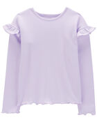 Kid Long-Sleeve Ribbed Top, image 1 of 3 slides