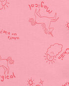 Kid 4-Piece Unicorn 100% Snug Fit Cotton Pajamas, image 2 of 4 slides