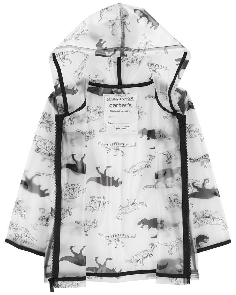 Toddler Dinosaur Rain Jacket, image 2 of 3 slides