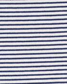 Baby 2-Piece Striped Eyelet Ruffle Bodysuit & Denim Jumper Dress Set, image 3 of 5 slides