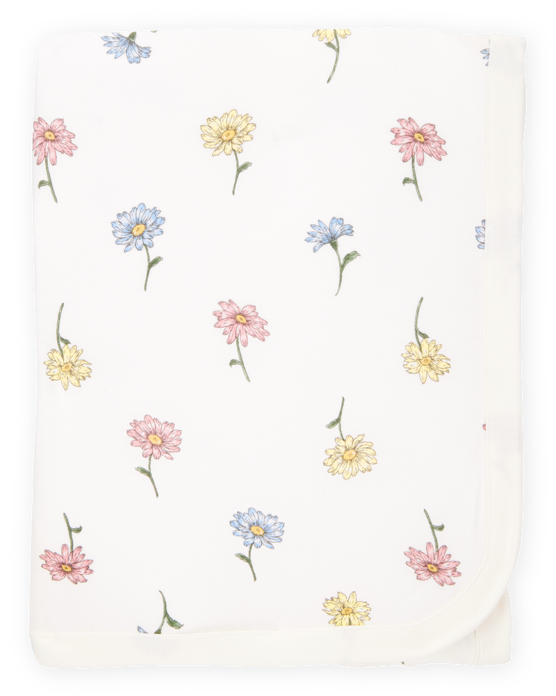 Baby Girl Floral PurelySoft Blanket - Ivory, image 1 of 3 slides