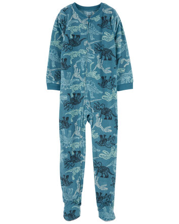 Kid 1-Piece Dinosaur Fleece Footie Pajamas, 