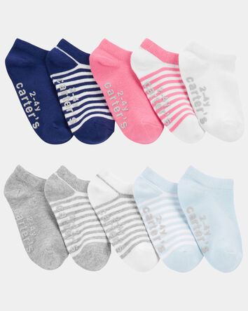 Toddler Girl 10-Pack No-Show Socks, 