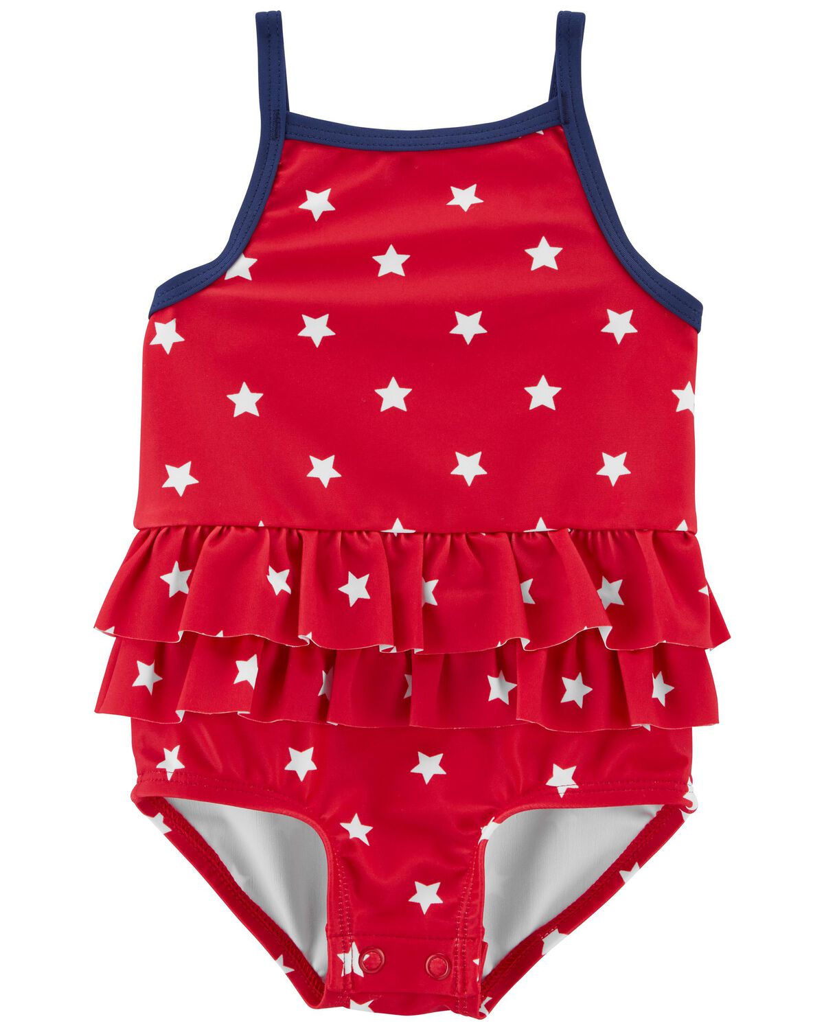 Red Baby Stars Ruffle 1-Piece Swimsuit | carters.com