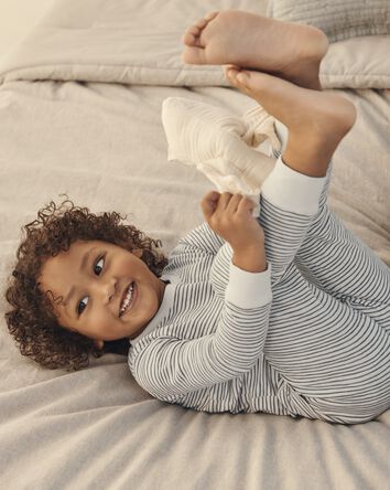 Toddler Organic Cotton Pajamas Set in Stripes, 