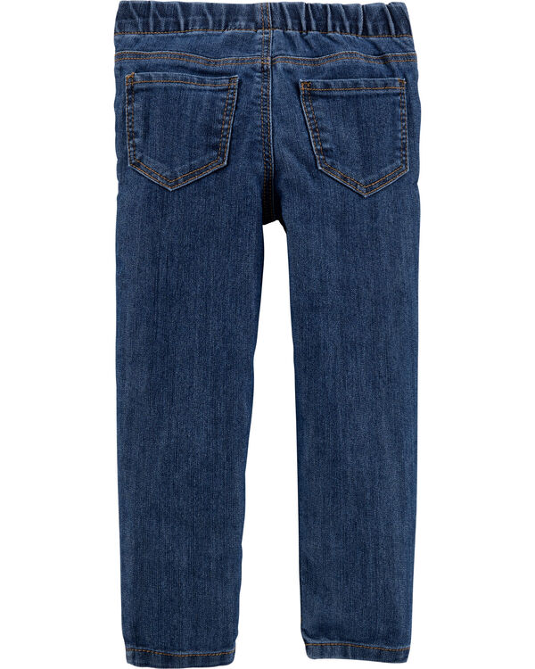 Kid Medium Wash Pull-On Skinny-Leg Jeans 