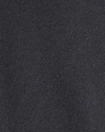 Baby Boy Solid Fleece Quarter Zip Sweatshirt - Black, 