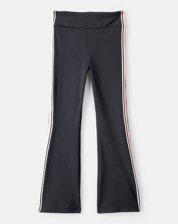 Girls Knit Flare Active Pants - Black, 