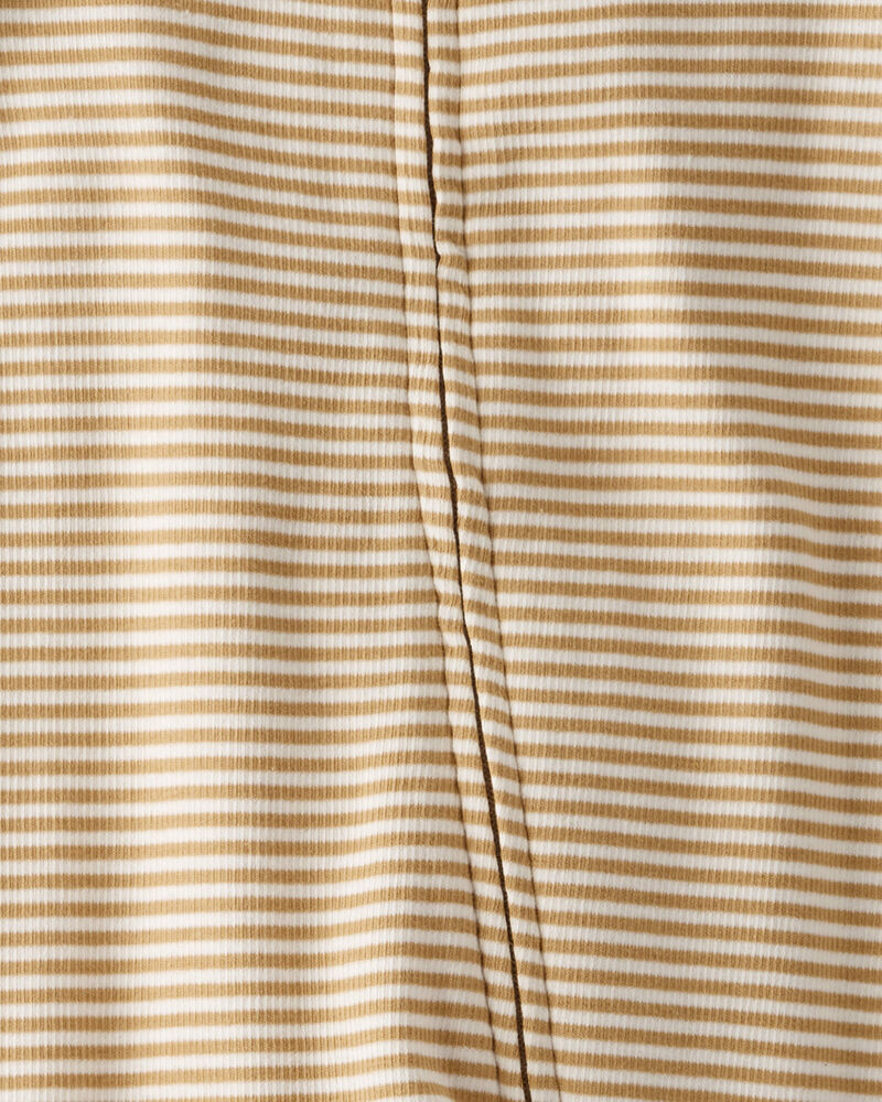 Baby Organic Cotton Rib Sleep & Play Pajamas in Stripes, image 2 of 5 slides
