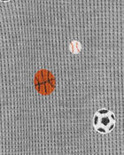 Baby Sports 2-Way Zip Waffle Knit Sleep & Play Pajamas, image 2 of 4 slides