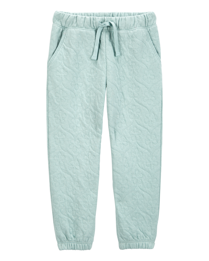 Toddler Flower Pattern Knit Pants - Green, image 3 of 7 slides