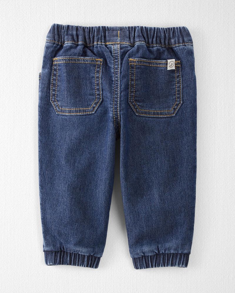 Baby Denim Joggers Made with Organic Cotton, image 3 of 4 slides