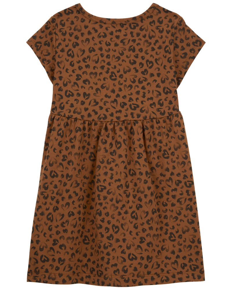 Toddler Leopard Jersey Dress, image 2 of 4 slides