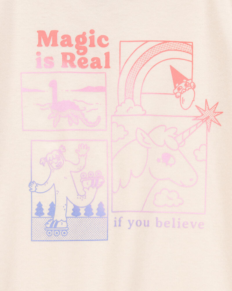 Kid Magic Is Real Short-Sleeve Graphic Tee - Ivory, image 2 of 3 slides