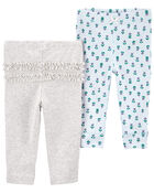 Baby 2-Pack Floral Pull-On Pants, image 1 of 2 slides