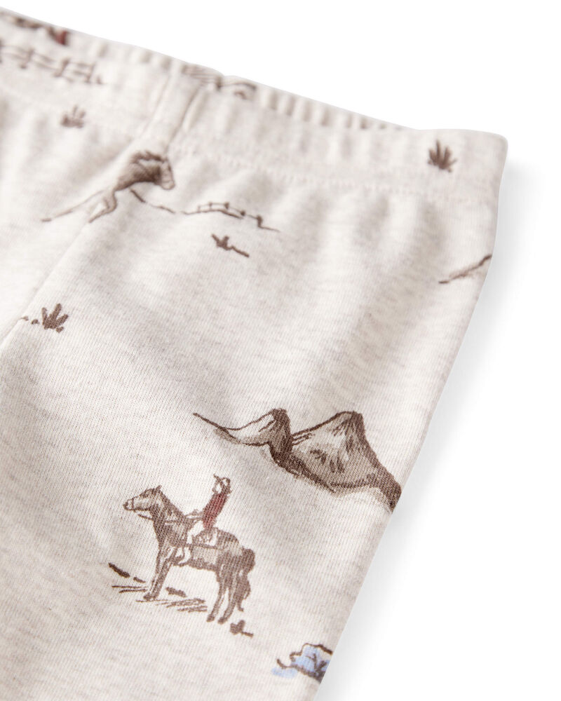 Baby Organic Cotton Pajamas in Western Rodeo Print, image 2 of 5 slides