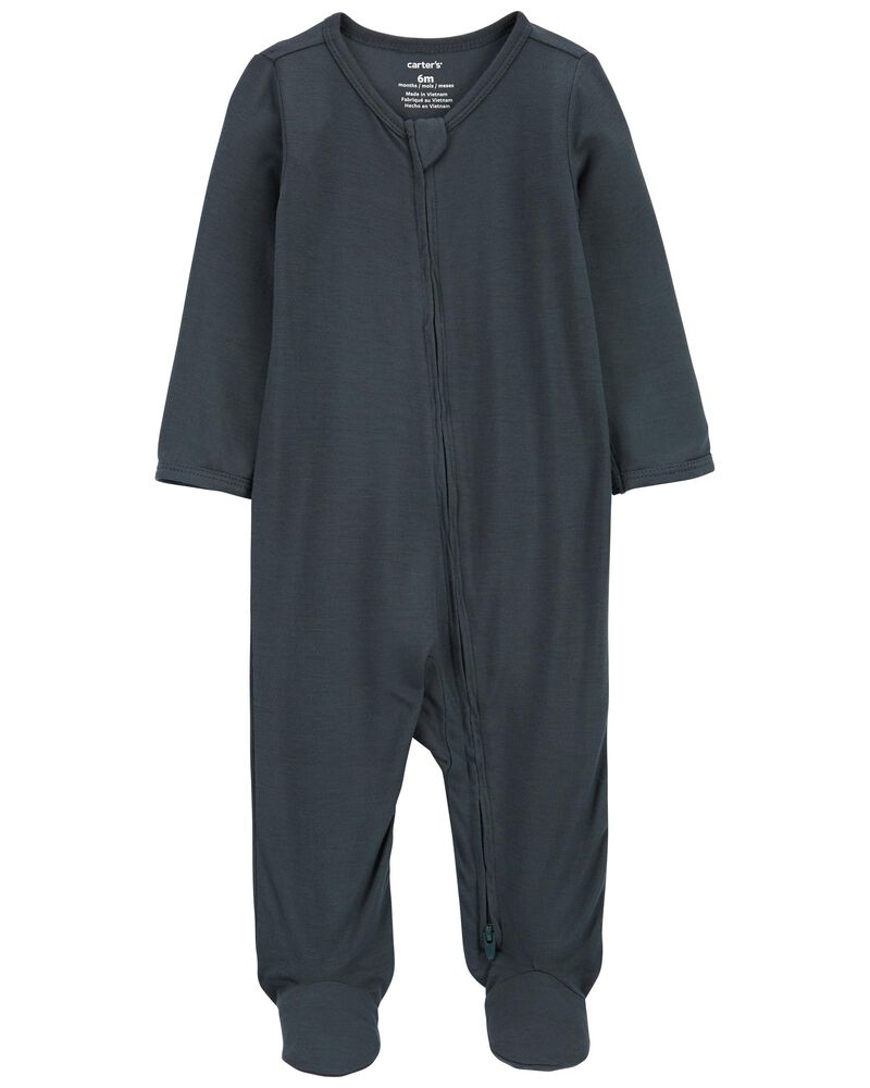 Baby Zip-Up PurelySoft Sleep & Play Pajamas, image 1 of 4 slides