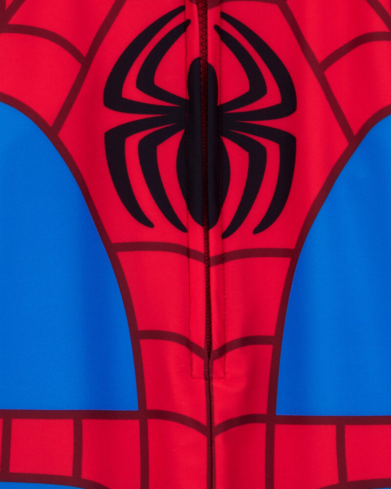 Toddler Marvel™ Spider-Man 1-Piece Rashguard Swimsuit - Blue/Red, image 2 of 2 slides