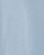 Toddler Light Blue Piqué Polo Shirt, image 2 of 2 slides