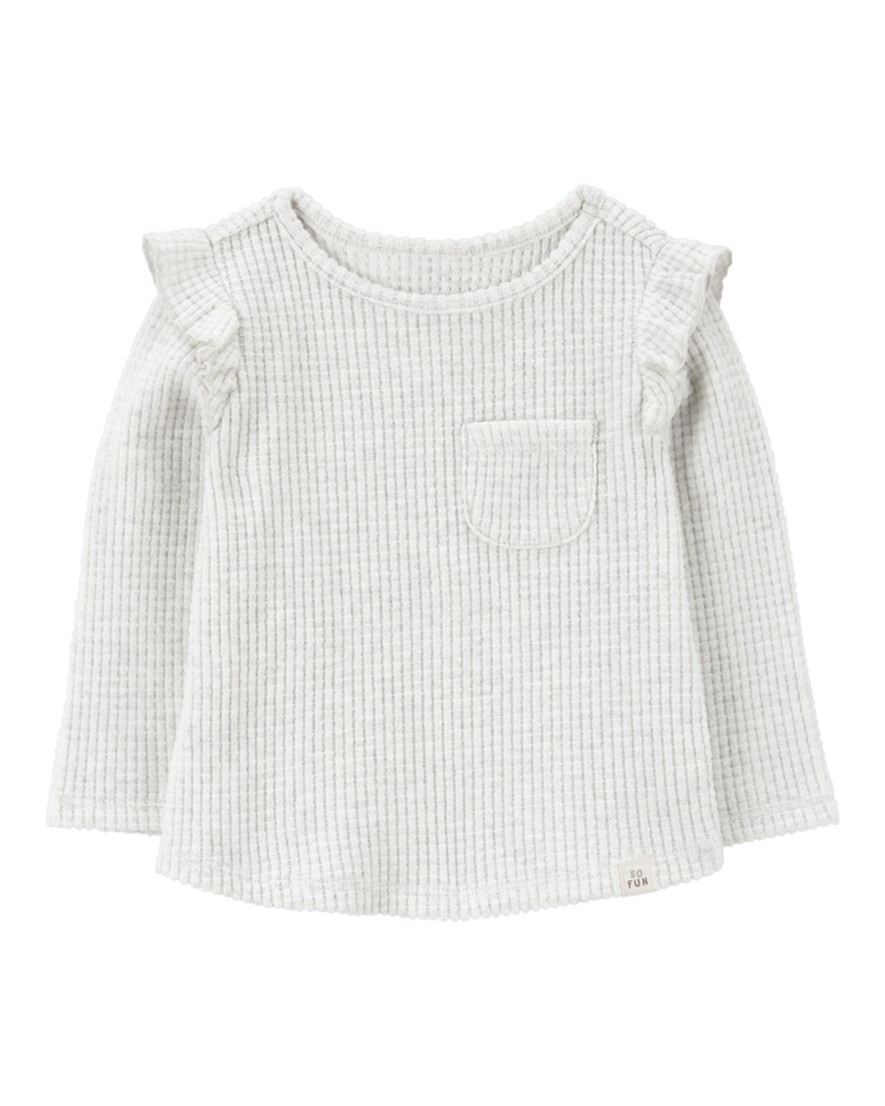 Baby Girl Thermal Long-Sleeve Top, image 1 of 3 slides