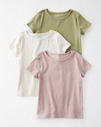 Kid 3-Pack Organic Cotton Rib T-Shirts, 