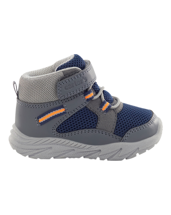  Every Step® First Walker  High-Top Athletic Sneakers - Grey/Navy, 