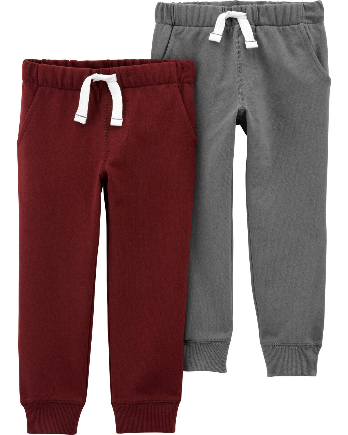 Maroon/Grey Toddler Basic 2-Pack Jogger Pants | carters.com