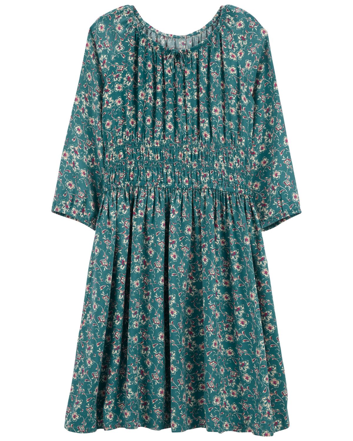 Green Kid Floral Print LENZING™ ECOVERO™ Dress | carters.com