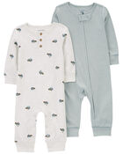 Baby 2-Pack Jumpsuits, image 1 of 5 slides