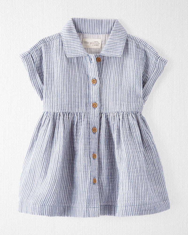 Baby Organic Cotton Gauze Dress, image 1 of 6 slides