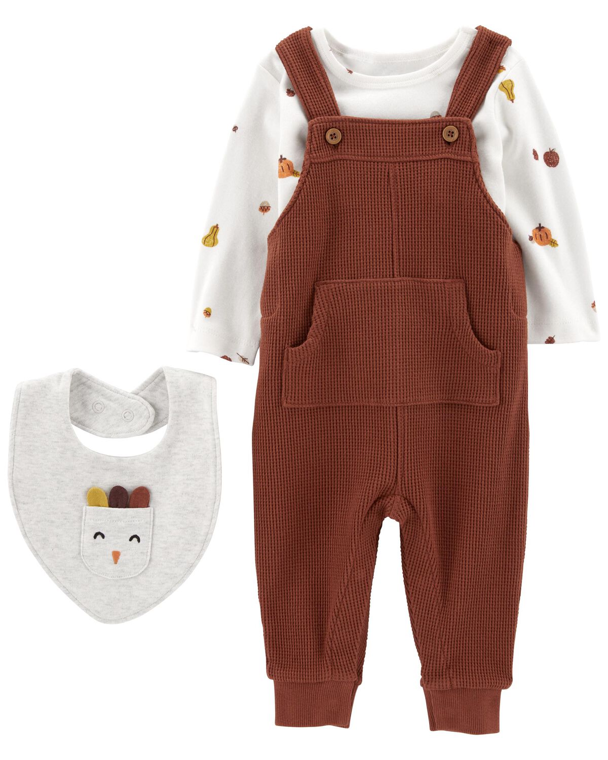 Brown/White Baby 3-Piece Thanksgiving Outfit Set | carters.com
