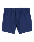 Baby Pull-On Poplin Shorts - Navy, image 2 of 4 slides