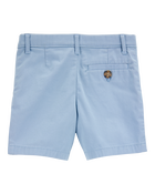 Toddler Stretch Chino Shorts - Blue, image 2 of 4 slides