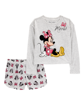 Kid Minnie Mouse Loose Fit 2-Piece Pajamas - Grey, 
