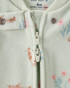 Baby Girl Squirrel Print Loose Fit Long-Sleeve Sleep & Play - Green, image 2 of 4 slides