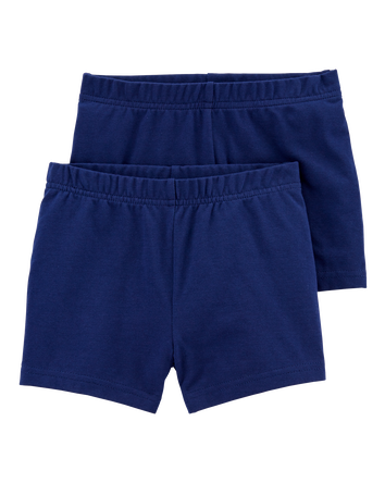 Baby Girl 2-Pack Tumbling Shorts - Navy, 