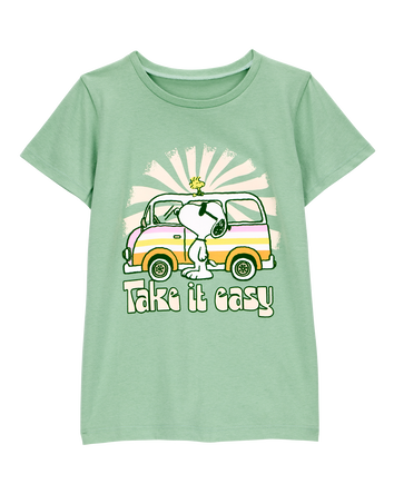 Kid Peanuts™ Snoopy Short-Sleeve Graphic Tee - Green, 