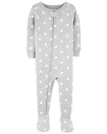 Toddler Polka Dot Cotton 1-Piece Pajama, 