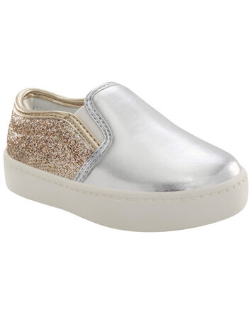 Toddler Metallic Slip-On Casual Shoes, 