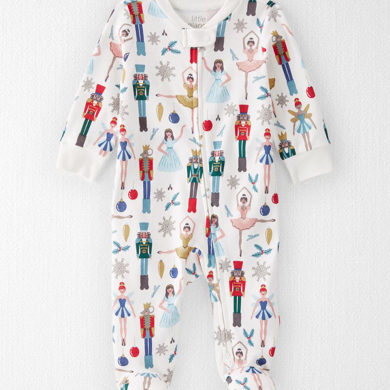 Nutcracker Print Baby Organic Cotton Sleep & Play Pajamas