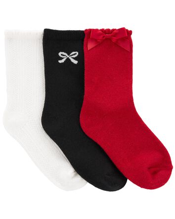 Kid 3-Pack Bow Socks, 