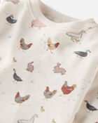 Baby Organic Cotton Pajamas Set in Farm Animals, image 2 of 5 slides