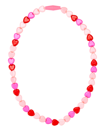 Toddler Heart Necklace - Pink, 