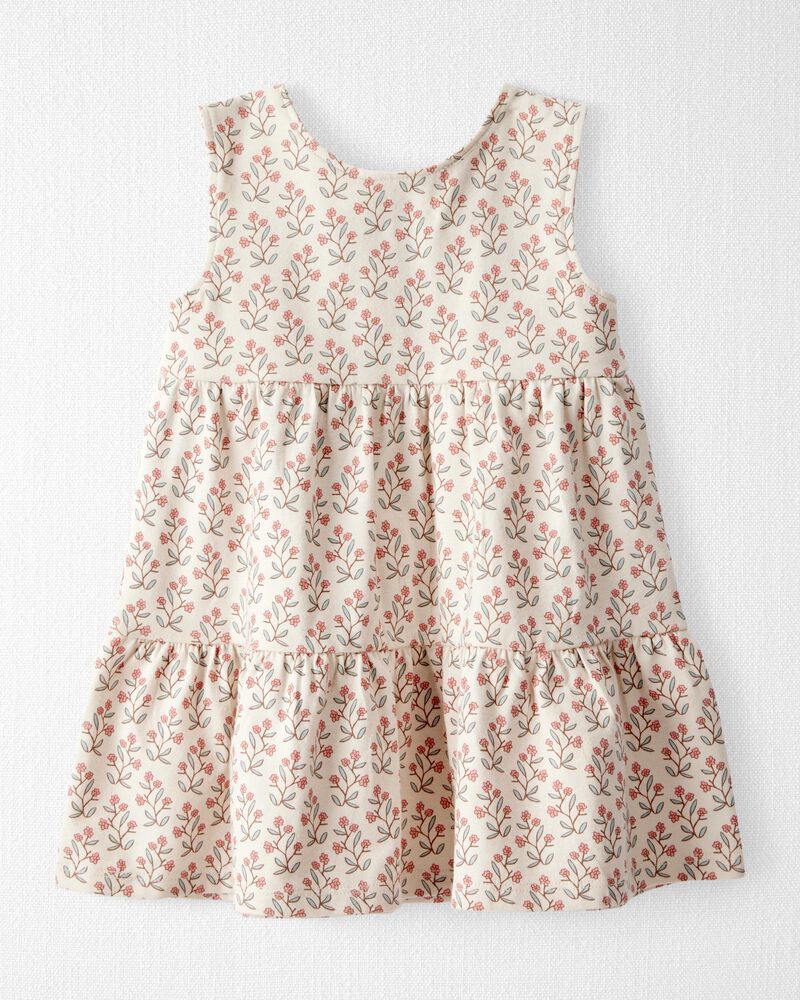 Baby Organic Cotton Floral-Print Dress, image 2 of 6 slides