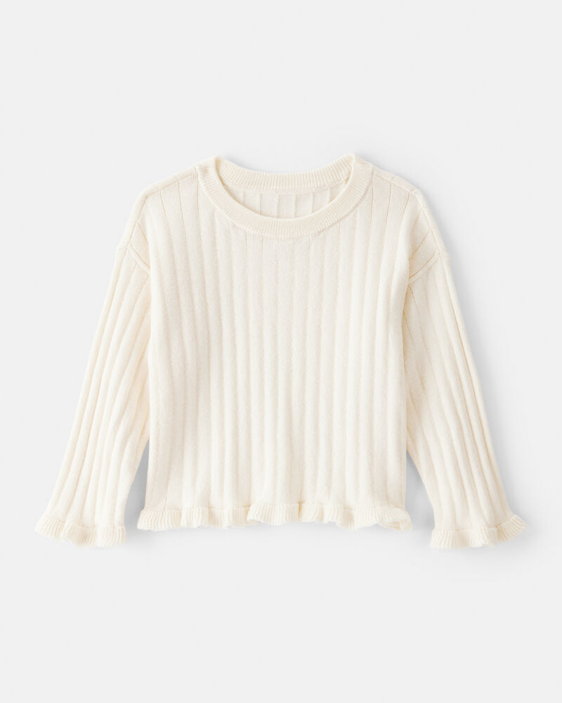 Baby Girl Long-Sleeve Sweater - Cream, image 1 of 3 slides