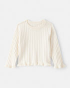 Baby Girl Long-Sleeve Sweater - Cream, image 1 of 3 slides