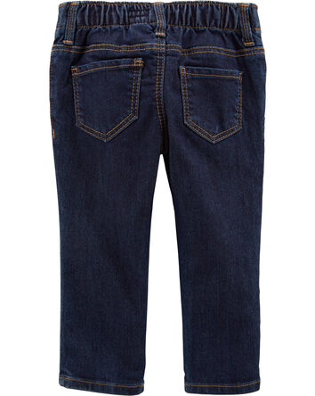 Dark Wash Super Skinny-Leg Jeans, 